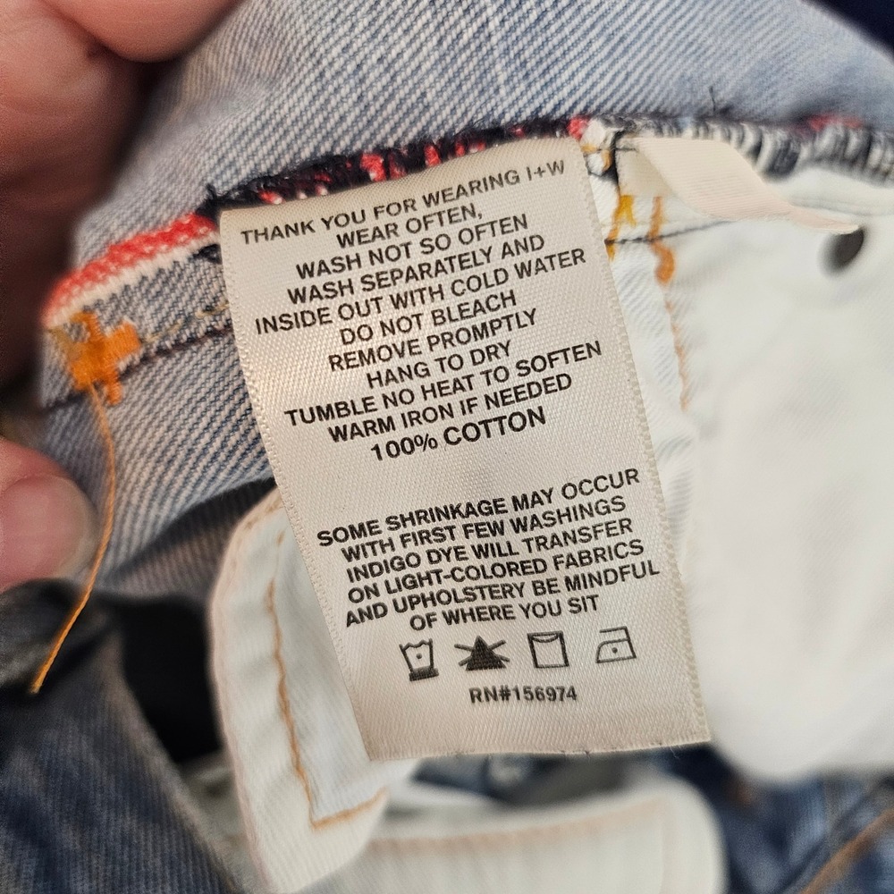 Imogene and Willie Barton Slim Straight Selvage denim Light Wash Jeans 30x30 - Picture 13 of 14